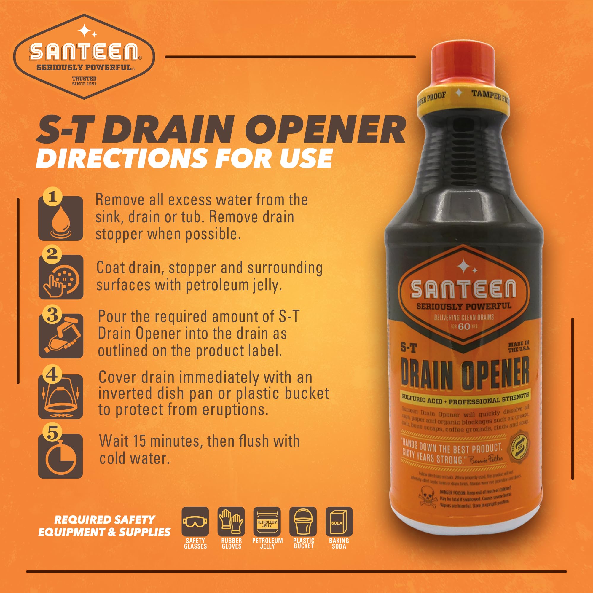 Amazon.com: Santeen S‑T Drain Opener – Professional Strength